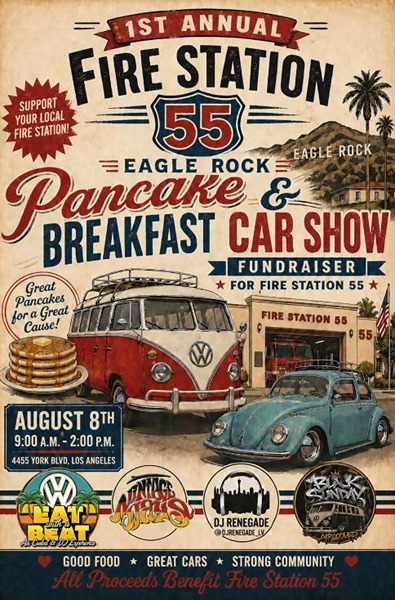 Fire Station Pancake Breakfast & Car Show flyer August 2026